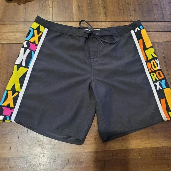 Roxy Womens Black Board Shorts Size 7 - Picture 1 of 4
